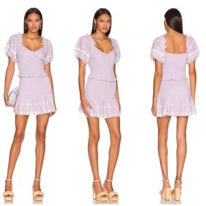 LoveShackFancy Jarrah Dress in Purple Dawn